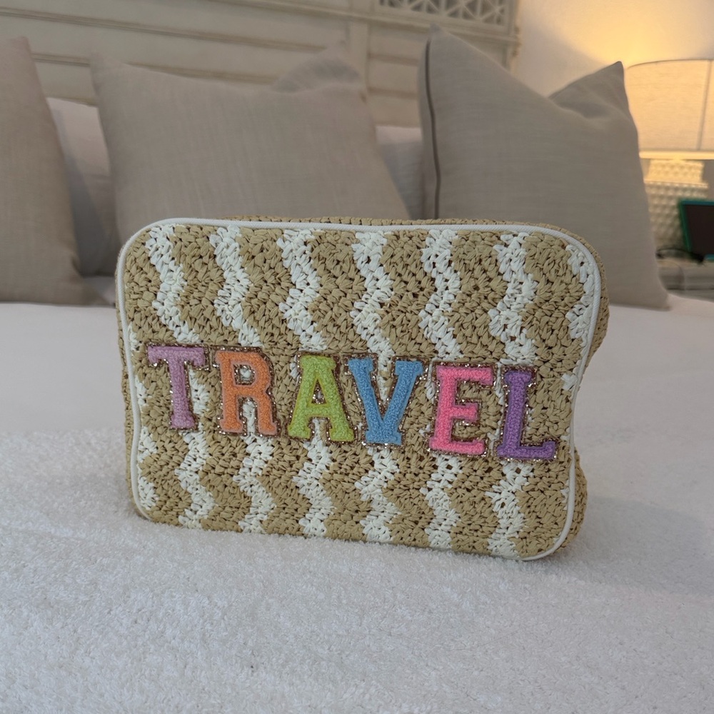 Stoney Clover Lane Large Raffia “Travel” Bag
